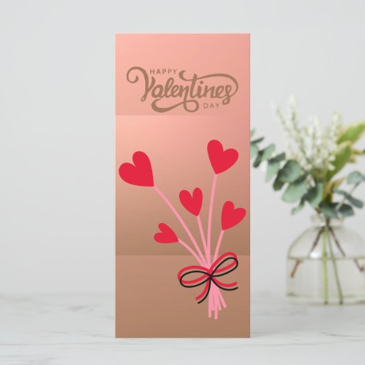 Happy Valentijnsdag Vriendschap Flat Kaart (Staand voorkant)