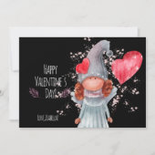 Happy Valentijnsdag Waterverf Girly Gnome Pun Feestdagenkaart (Voorkant)