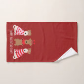 Happy Valentijnsdag Welsh Wire Fox Terrier Honden Bad Handdoek (Handdoek)
