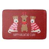 Happy Valentijnsdag Welsh Wire Fox Terrier Honden Badmat (Voorkant)
