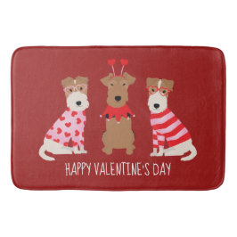 Happy Valentijnsdag Welsh Wire Fox Terrier Honden Badmat
