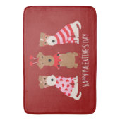 Happy Valentijnsdag Welsh Wire Fox Terrier Honden Badmat (Voorkant Verticaal)