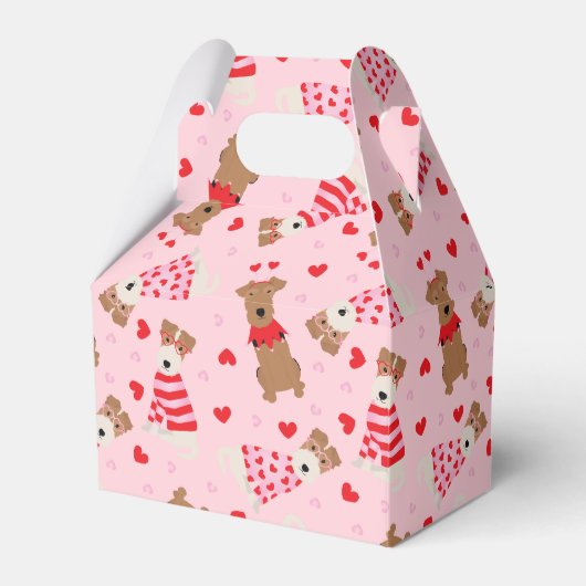 Happy Valentijnsdag Welsh Wire Fox Terrier Honden Bedankdoosjes (Voorkant Zijde)