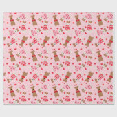 Happy Valentijnsdag Welsh Wire Fox Terrier Honden Cadeaupapier (Vlak)