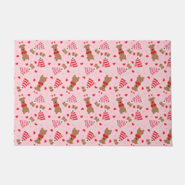 Happy Valentijnsdag Welsh Wire Fox Terrier Honden Deurmat