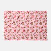 Happy Valentijnsdag Welsh Wire Fox Terrier Honden Deurmat (Voorkant)