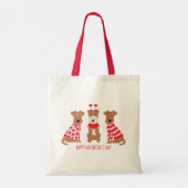Happy Valentijnsdag Welsh Wire Fox Terrier Honden Tote Bag (Achterkant)