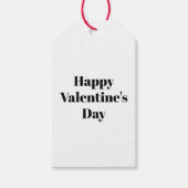 Happy Valentijnsdag zwart-wit, modern Cadeaulabel (Voorkant)
