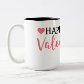 Happy Valentijnsdag zwart & wit Mok (Links)