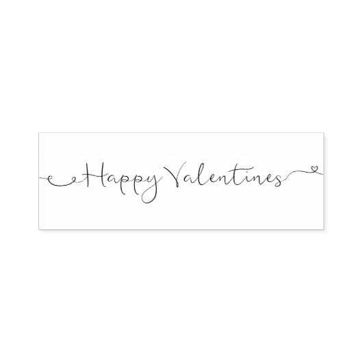 Happy Valentijnse Filigree Calligraphy Line Art Zelfinktende Stempel (Design)