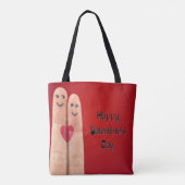 Happy Valentijnse Fingers Tote Bag (Achterkant)