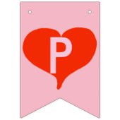 Happy Valentijnse Red Hearts Pink Bunting Banner (Derde vlag)