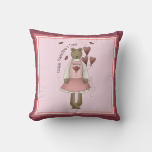 Happy Valentijnse Teddy Bear Pillow Kussen
