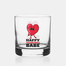 Happy Valentijns's Babe Drinkware Set Whisky Glas