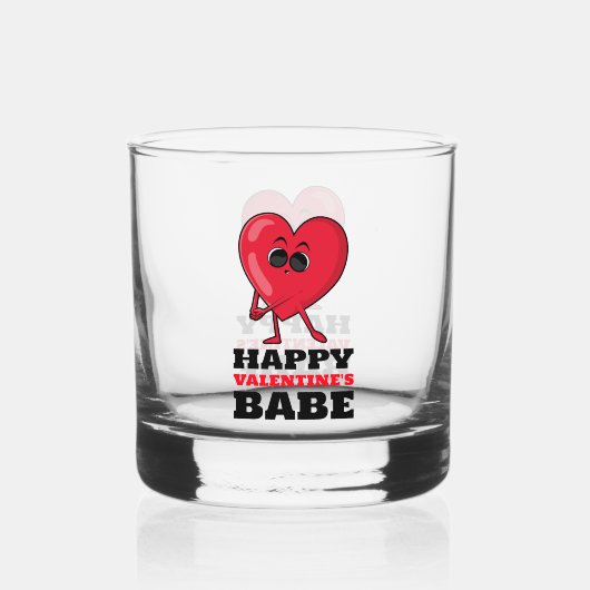 Happy Valentijns's Babe Drinkware Set Whisky Glas (Voorkant)