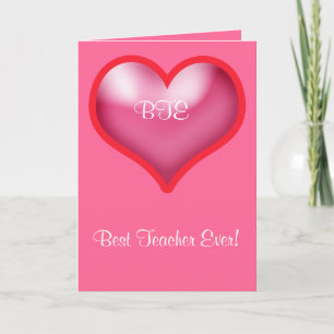 Happy Valentijns's beste lerares ooit Feestdagen Kaart