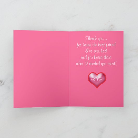 Happy Valentijns's BFF Bedankkaart (Binnen)