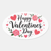 Happy Valentijns's Dat sticker met rozen