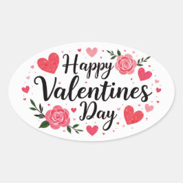 Happy Valentijns's Dat sticker met rozen