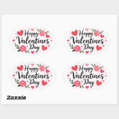 Happy Valentijns's Dat sticker met rozen (Vel)