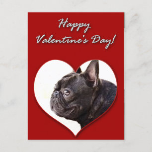 Happy Valentijns's Franse Bulldog briefkaart