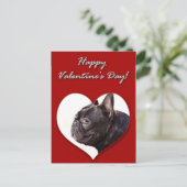 Happy Valentijns's Franse Bulldog briefkaart (Staand voorkant)