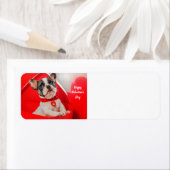 Happy Valentijns's Franse Bulldog Etiket (Insitu)