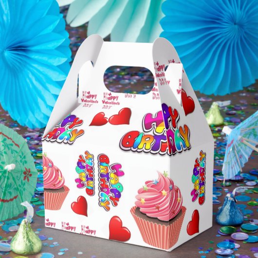 Happy Valentijns's Happy Birthday Gable Favoriete  Bedankdoosjes (Feest)