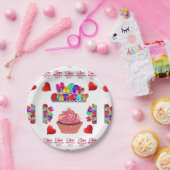 Happy Valentijns's Happy Birthday Paper Borden Papieren Bordje (Feest)