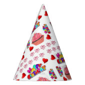 Happy Valentijns's Happy Birthday Paper Party Feesthoedjes (Links)