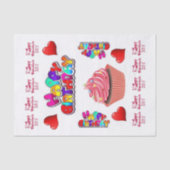 Happy Valentijns's Happy Birthday Tissue Paper Tissuepapier (Voorkant)