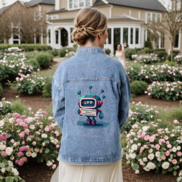 Happy Valentijns's - Ik hou van je Schattigee Robo Denim Jacket
