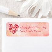 Happy Valentijns's retouradreslabels Etiket (Insitu)