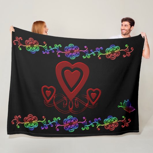 HAPPY VALENTINE DAAG FLEECE DEKEN (In situ)