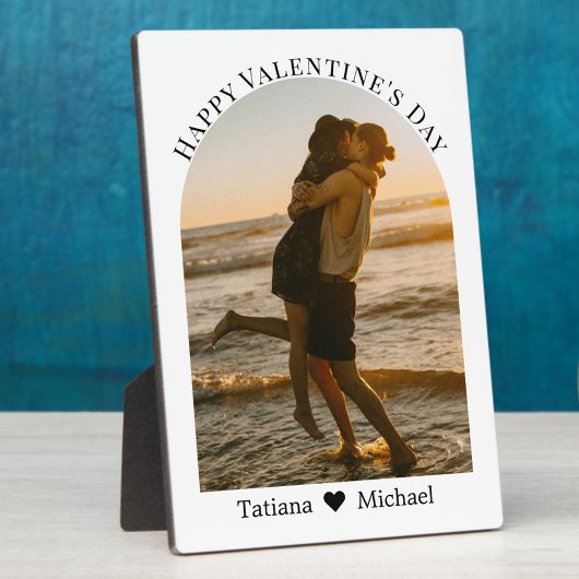 happy valentine dag koppel foto boog minimaal fotoplaat