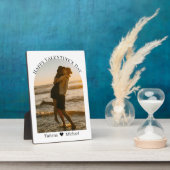 happy valentine dag koppel foto boog minimaal fotoplaat (Zijkant)