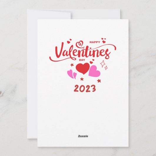 Happy Valentine Day 2023 Feestdagenkaart (Achterkant)
