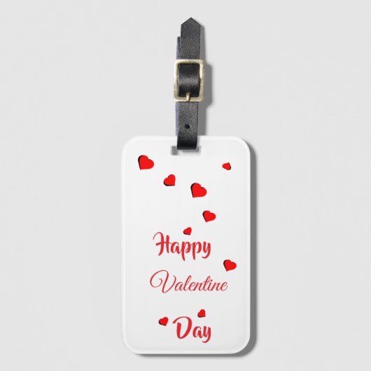 Happy Valentine Day  Bagagelabel (Voorkant (verticaal))