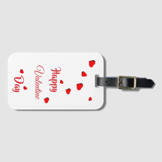 Happy Valentine Day  Bagagelabel (Voorkant (horizontaal))