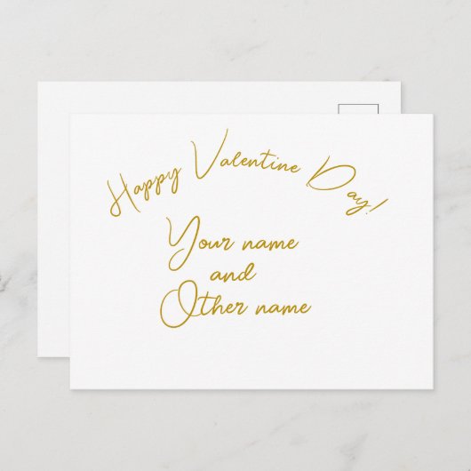 Happy Valentine Day Briefkaart (Voorkant / Achterkant)