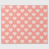 Happy valentine day Cute Pink hearts XOXO Cadeaupapier (Vlak)