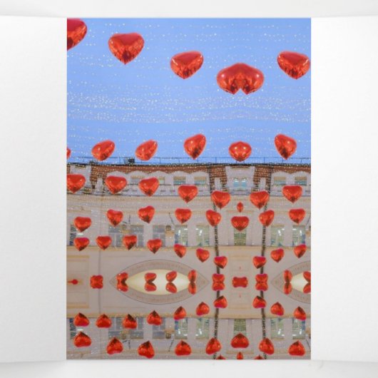 Happy Valentine Day Drieluik Uitnodiging (Binnenkant midden)