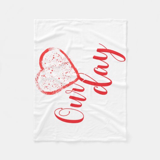 Happy Valentine Day Fleece Deken (Voorkant)