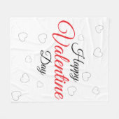 Happy Valentine Day Fleece Deken (Voorkant (Horizontaal))