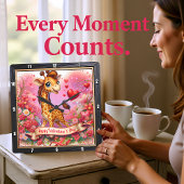 Happy Valentine Day Giraffe Vierkante Klok