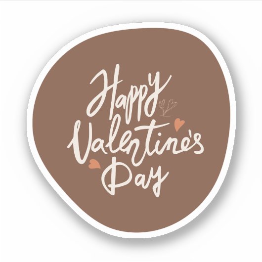 Happy valentine day, Love scrapbook Sticker (Voorkant)