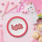 Happy Valentine Day Papieren Bordje (Feest)