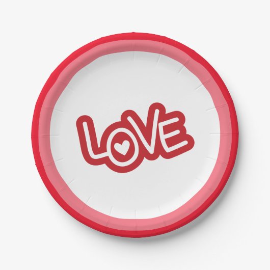 Happy Valentine Day Papieren Bordje (Voorkant)