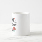 Happy Valentine Day Romantisch roos hart op wit Koffiemok (Center)