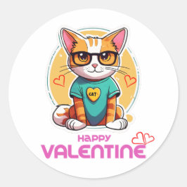 Happy Valentine Day Ronde Sticker